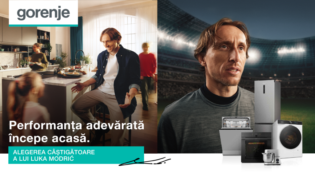 Gorenje îl numește pe Luka Modrić ambasador de brand: povestea lucrurilor mărețe începe acasă