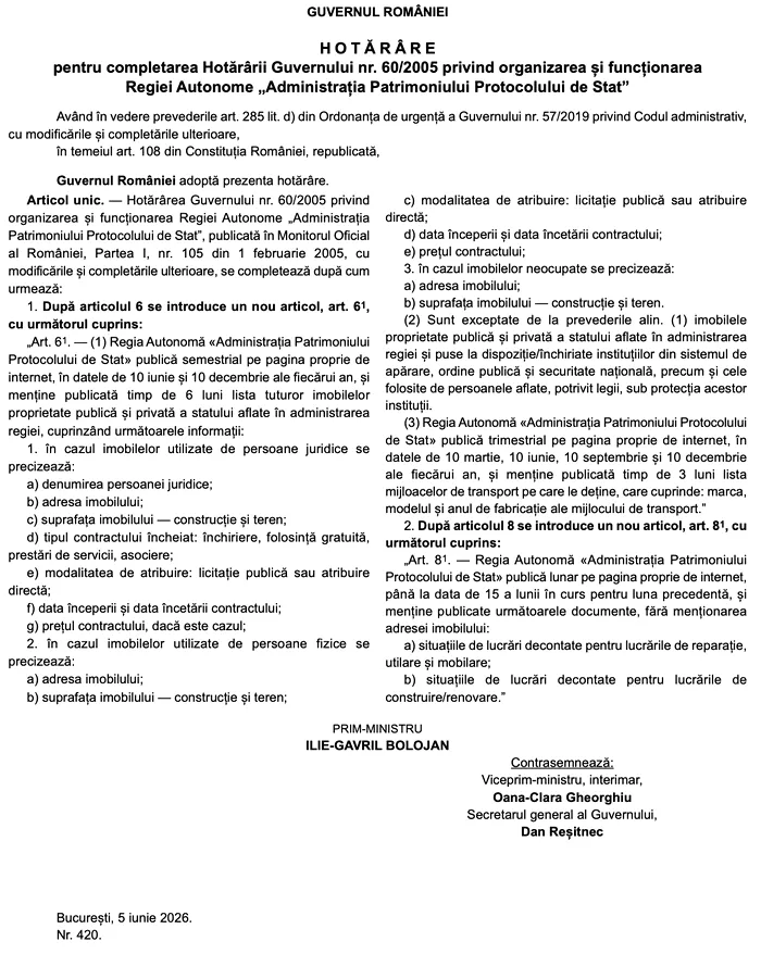 Ilie Bolojan bagă RAAPPS în transparență: mâine trebuie să publice lista imobilelor ocupate de demnitari